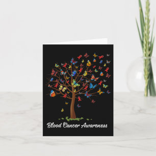 Tarjeta Árbol de mariposa Hermoso Cáncer de Sangre de Cint