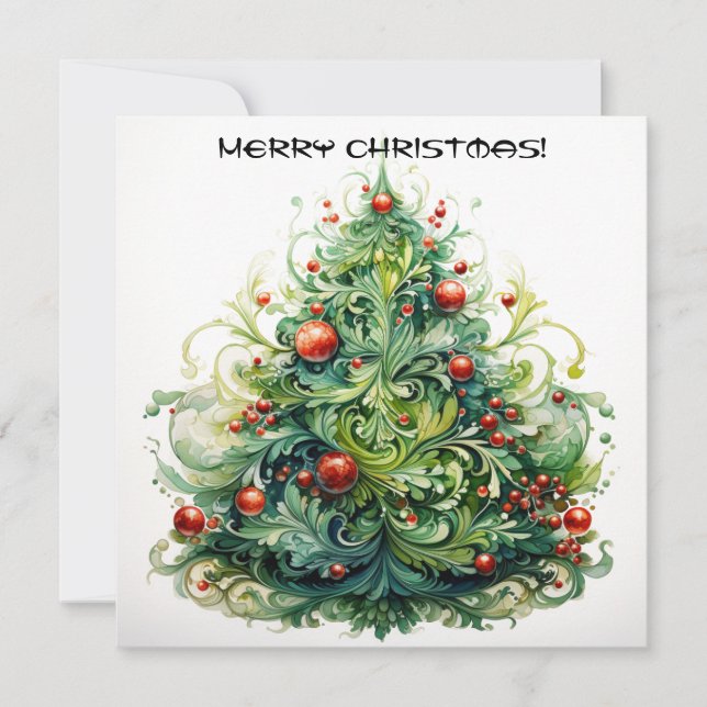 Tarjeta árbol de Navidad (Anverso)
