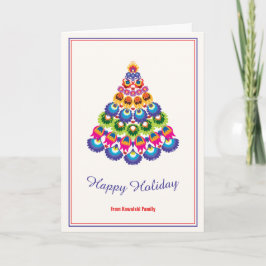 Tarjeta Árbol de Navidad 🎄 - carta estilo folklórico