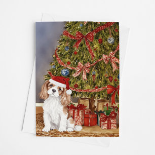 Tarjeta Árbol de Navidad Cavalier King Charles Spaniel
