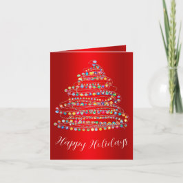 Tarjeta Árbol de Navidad colorido de vacaciones