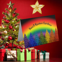 Árbol de Navidad con arcoiris personalizado