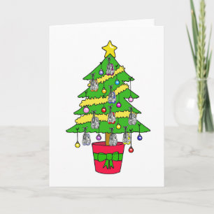 Tarjeta Árbol de Navidad con zapatos de entrenamiento