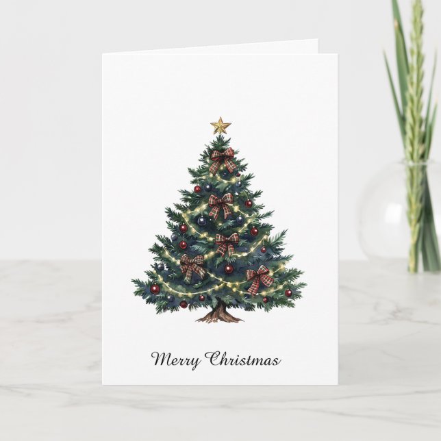 Tarjeta Árbol de Navidad Country (Anverso)