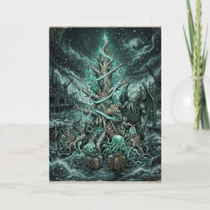 Tarjeta Árbol de Navidad Cthulhu Lovecraft Horror