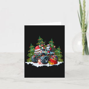 Tarjeta Árbol de Navidad Cute Santa Cláusula Monstruo Re