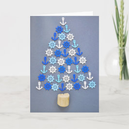 Tarjeta Árbol de navidad de anclaje y rueda