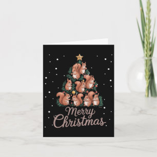 Tarjeta Árbol de navidad de ardilla 1