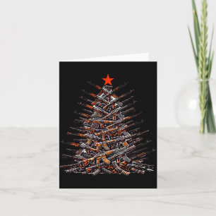 Tarjeta Árbol de Navidad de armas divertido Navidad 2025 p