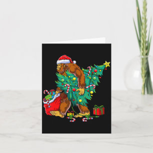 Tarjeta Árbol de Navidad de Bigfoot de Most Wonderful Chri