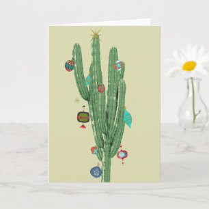 Tarjeta Árbol de Navidad de Cactus