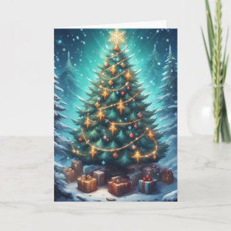 Tarjeta Árbol de Navidad de fantasía