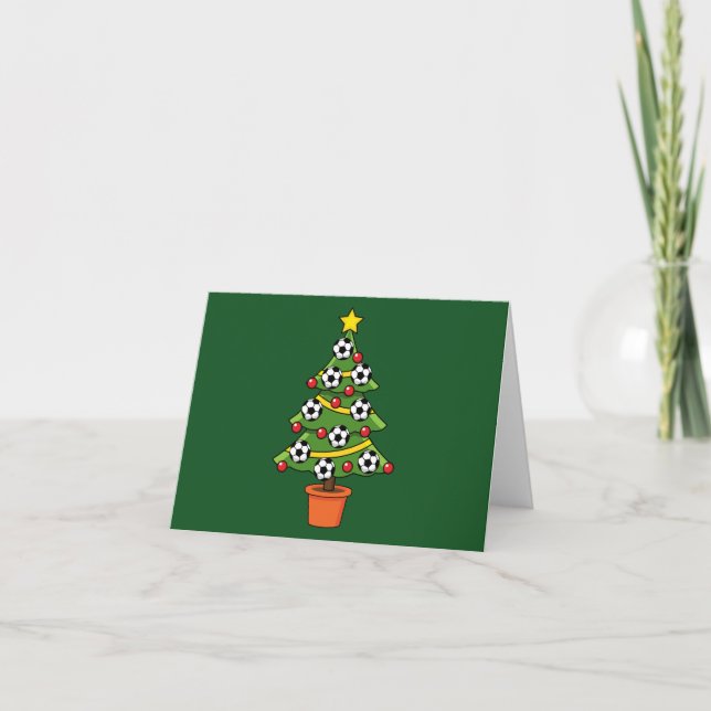 Tarjeta Árbol de Navidad de Fútbol (Anverso)