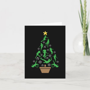 Tarjeta Árbol de Navidad de fútbol femenino