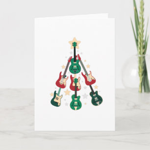 TARJETA ÁRBOL DE NAVIDAD DE GUITARRA