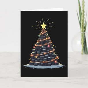 Tarjeta Árbol de Navidad de Hockey Divertido Amante de los