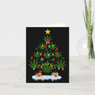 Tarjeta Árbol de Navidad de hoja mala Xmas Premium Tri-b