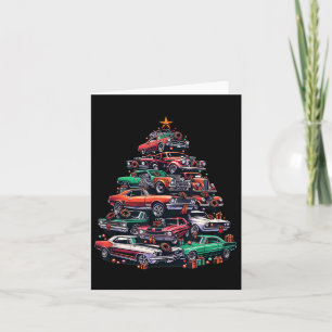 Tarjeta Árbol De Navidad De La Locura Del Coche, Muslo Cli