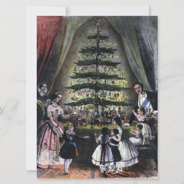 Tarjeta Árbol de Navidad de la Reina Victoria (Anverso)