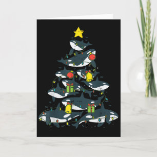 Tarjeta Árbol de Navidad de las Orcas Asesinas Xmas Mujere