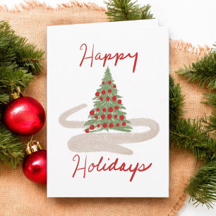 Tarjeta Árbol de Navidad de Navidad de Feliz Navidad con L