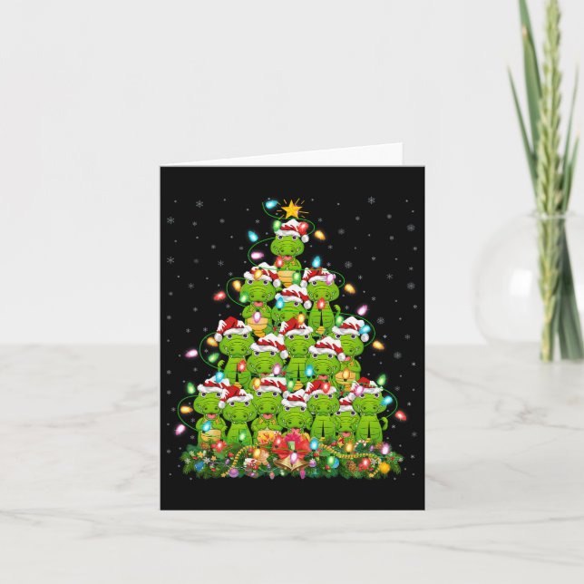 Tarjeta Árbol de navidad de oligarcas de alumbramiento de  (Anverso)