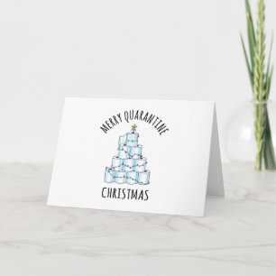 Tarjeta Árbol de Navidad de Papel Higiénico Feliz Cuarente