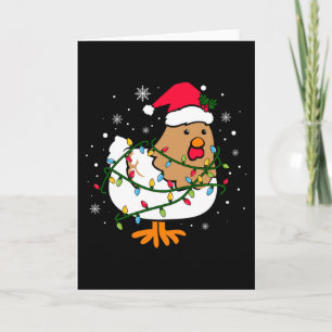 Tarjeta Árbol de Navidad de Pollo, Navidad para Amantes de