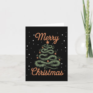 Tarjeta Árbol de Navidad de serpientes Serpiente Árbol de