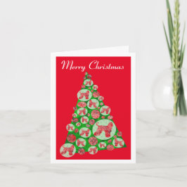 Tarjeta Árbol de Navidad de Silhoux de perro anquilosado a