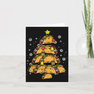 Tarjeta Árbol de Navidad de Taco Navidad Comida Mexicana