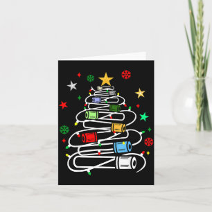 Tarjeta Árbol de Navidad de tubos de sangre de flebotomía