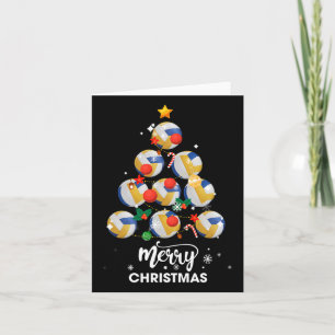 Tarjeta Árbol de Navidad de voleibol regalo de Navidad par
