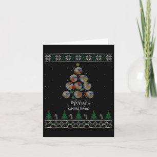 Tarjeta Árbol de Navidad de voleibol regalo de Navidad par