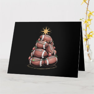 Tarjeta Árbol de Navidad del Fútbol americano navideño nav