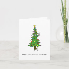 Tarjeta Árbol de Navidad divertido, Feliz Navidad