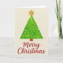 Tarjeta Árbol de Navidad en Acuarela