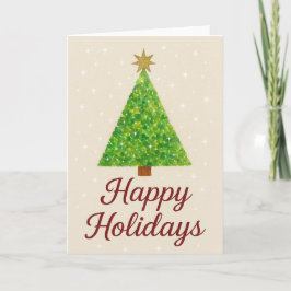 Tarjeta Árbol de Navidad en Acuarela