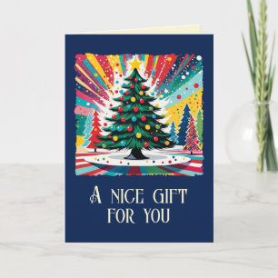 Tarjeta Árbol de Navidad en arte abstracto 39 - Fan Fun