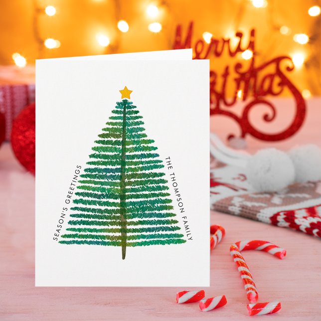 Tarjeta Árbol de Navidad escandinavo minimal simple (Subido por el creador)