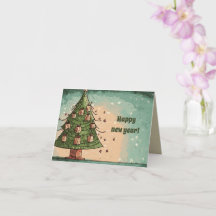 Árbol de Navidad Feliz Año Nuevo