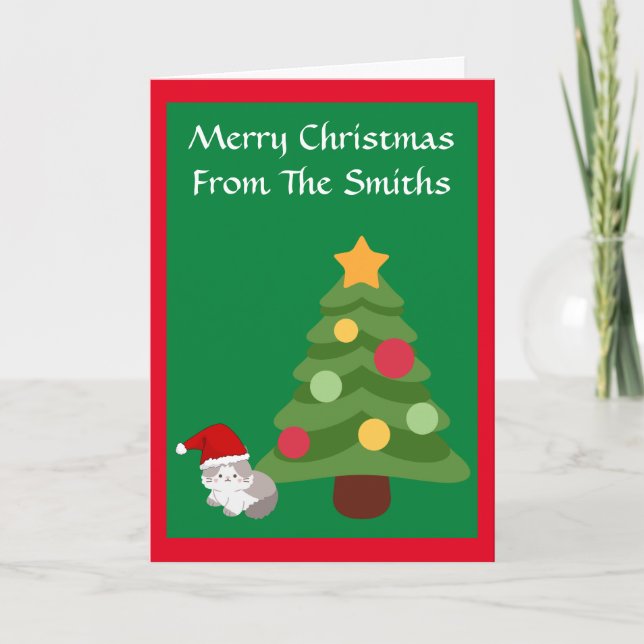 TARJETA ÁRBOL DE NAVIDAD FELIZ NAVIDAD (Anverso)