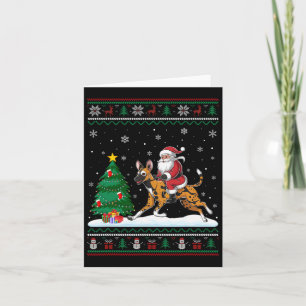 Tarjeta Árbol de Navidad feo ilumina el Wi africano de San