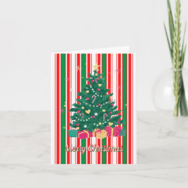Tarjeta Árbol de Navidad festivo, Feliz Navidad