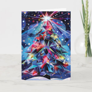 Tarjeta Árbol de Navidad geométrico