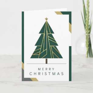 Tarjeta Árbol de Navidad geométrico moderno