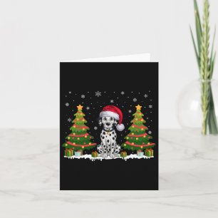 Tarjeta Árbol de navidad ilumina a Navidades Dalmatian Dog