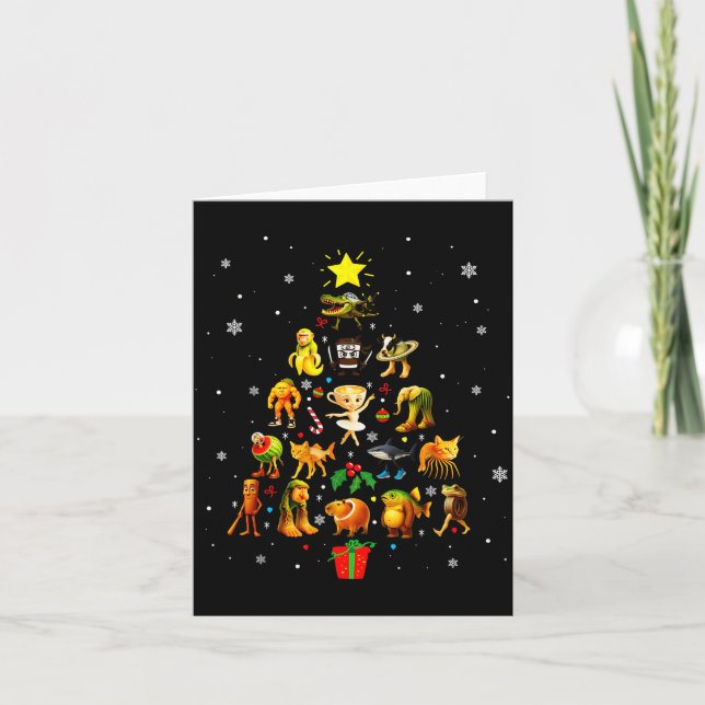 Tarjeta Árbol de Navidad Italian Brainrot Meme Brain Rot X (Anverso)