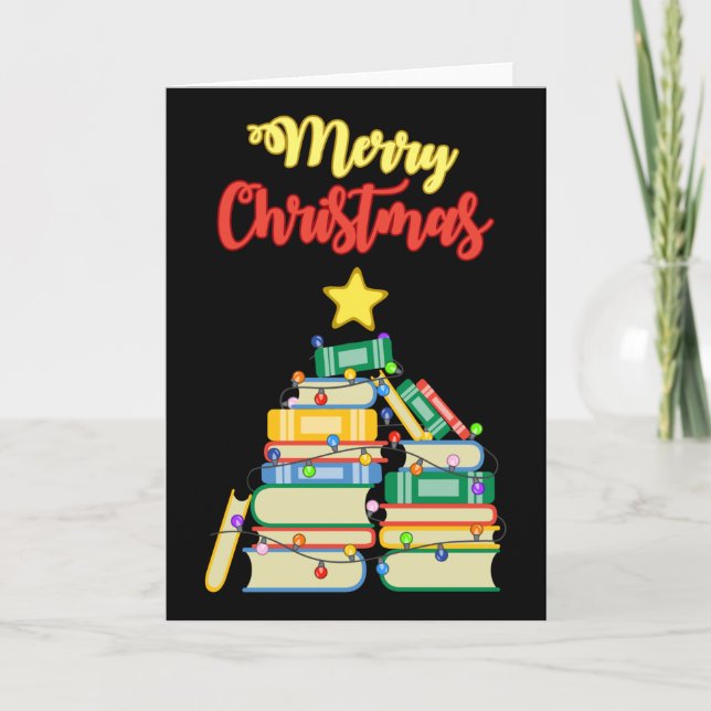 Tarjeta Árbol de Navidad libresco II (Anverso)