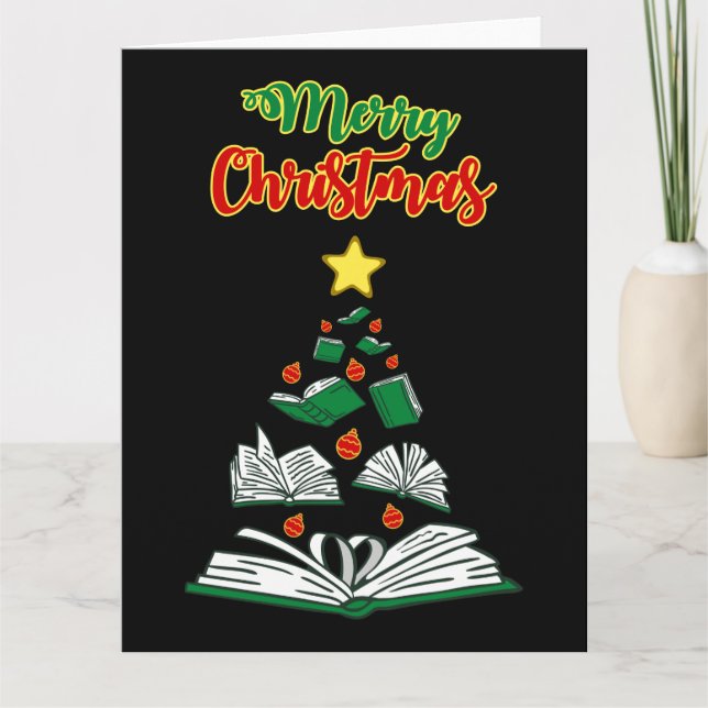 Tarjeta Árbol de Navidad libresco III (Anverso)